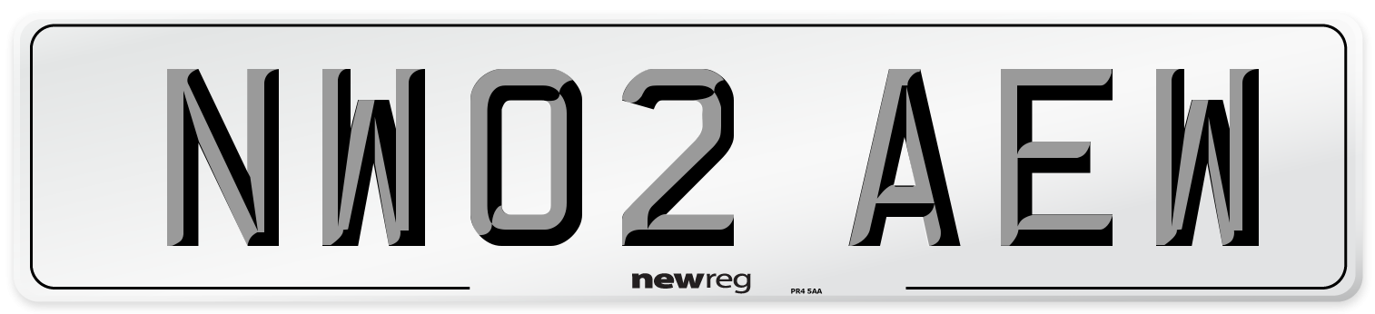 NW02 AEW Number Plate from New Reg